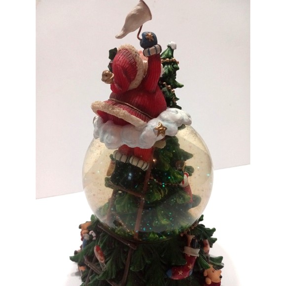 Snow Globe Santa On Ladder Musical Jingle Bells Presents - Picture 8 of 12